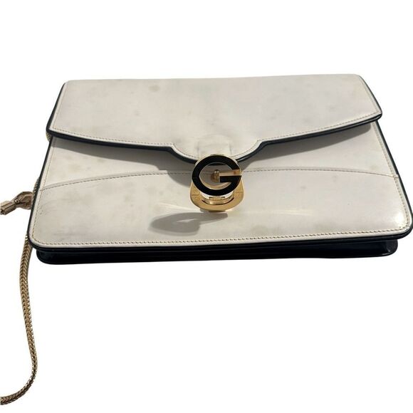 Gucci white leather bag with gold Gg - Picture 10 of 16